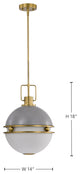 Everton 2 Light Pendant, 14"