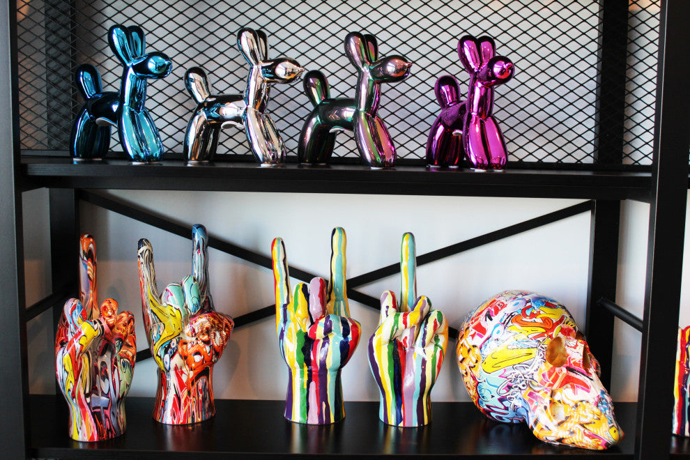 Interior Illusions Plus Graffiti Rock On hand Tabletop Jumbo - 11" tall