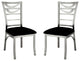 Furniture of America Halliway Stainless Steel Dining Chair in Silver (Set of 2)
