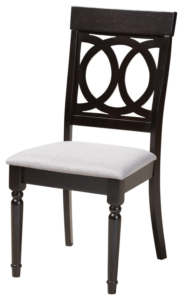 Nala 5-Piece Dining Set, Gray/Dark Brown