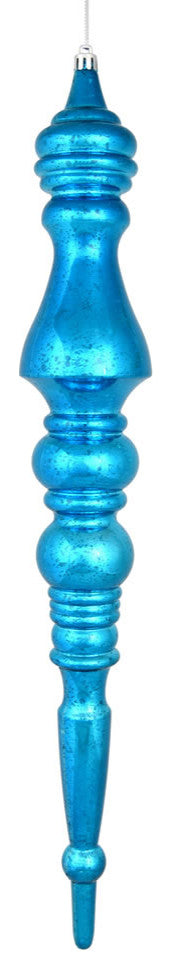 Vickerman N190912D 20" Turquoise Mercury Finial, Pack of 2
