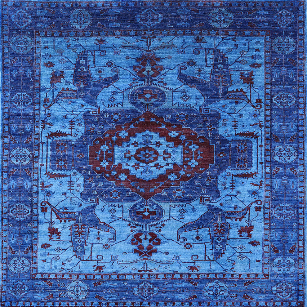 Ahgly Company Indoor Square Mid-Century Modern Area Rugs, 4' Square