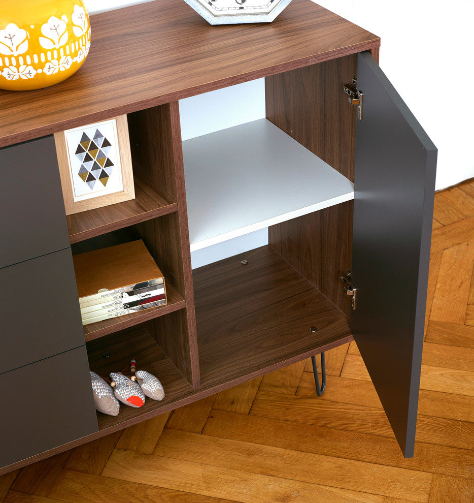 Symbiosis Aero Sideboard, Walnut/Gray