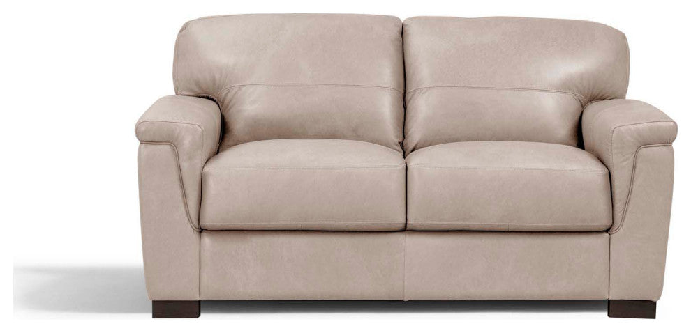 Leather Upholstery Loveseat, Beige
