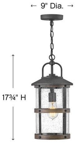 Hinkley Lighting 2682 Lakehouse 9"W Open Air Outdoor Single - Black