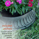 25" Tall Outdoor Birdbath with Planter Yard Statue