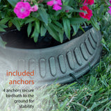 25" Tall Outdoor Birdbath with Planter Yard Statue