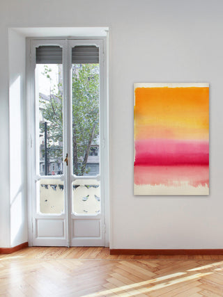 "Brightly Layered" Painting Print on Canvas