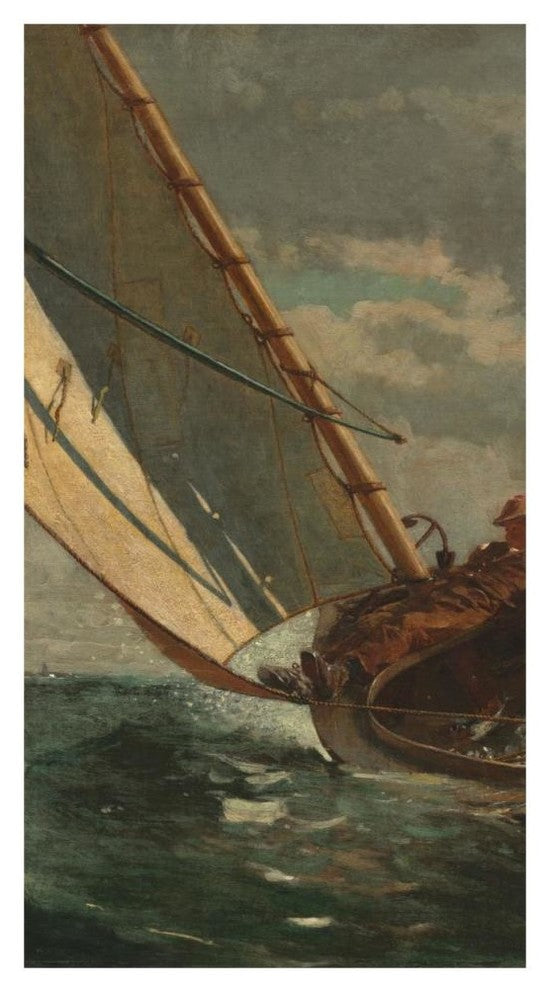 "Breezing Up (left)" Digital Paper Print by Winslow Homer, 26"x46"