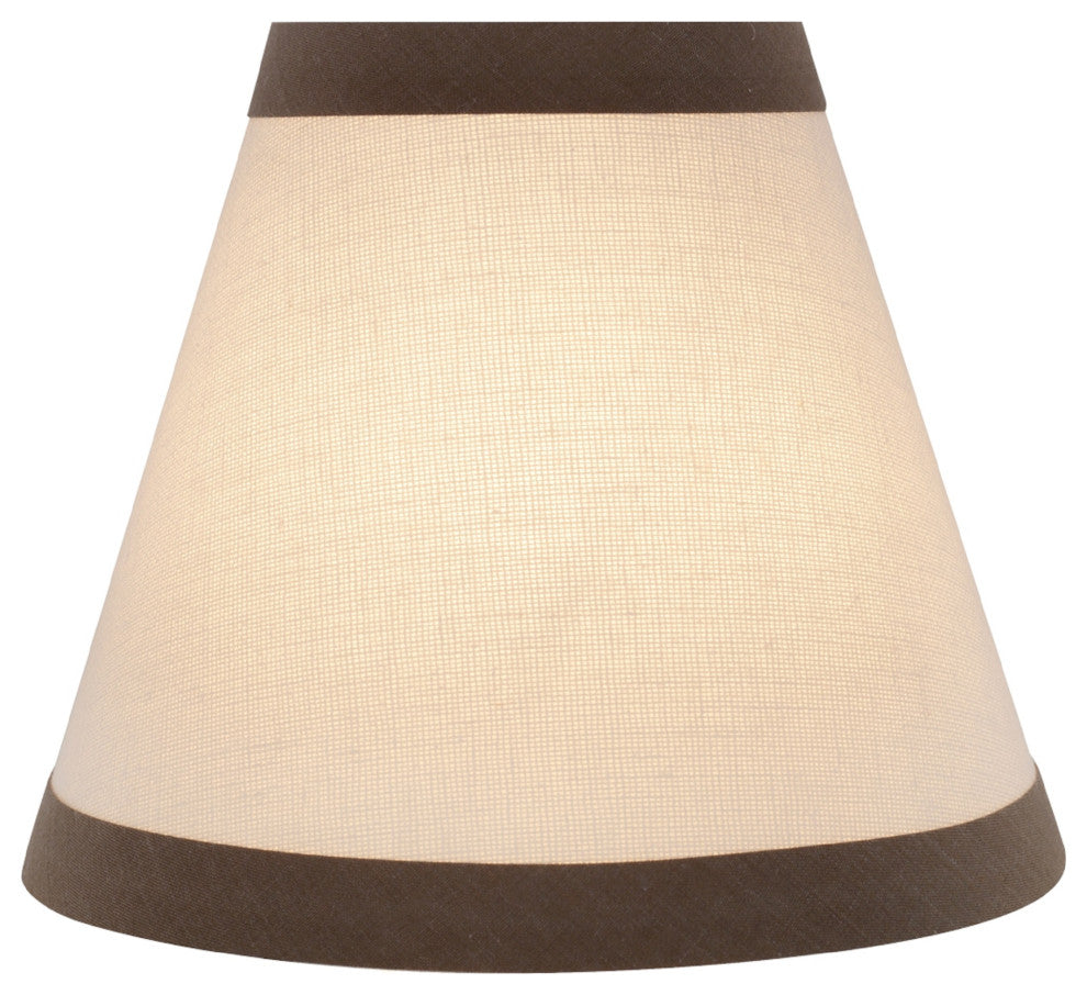 32043-5 Small Hardback Empire Chandelier Clip On Lamp Shade Off White 3"x6"x5"