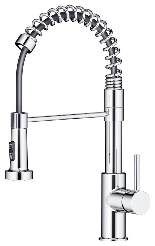 Blossom Lead Free, Solid Brass, Single Handle, Pull Out Kitchen Faucet, Chrome