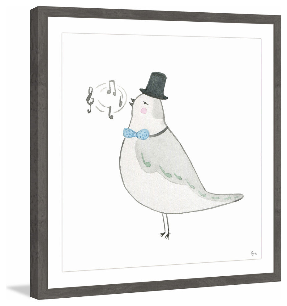"Classic Bird" Framed Painting Print, 12"x12"
