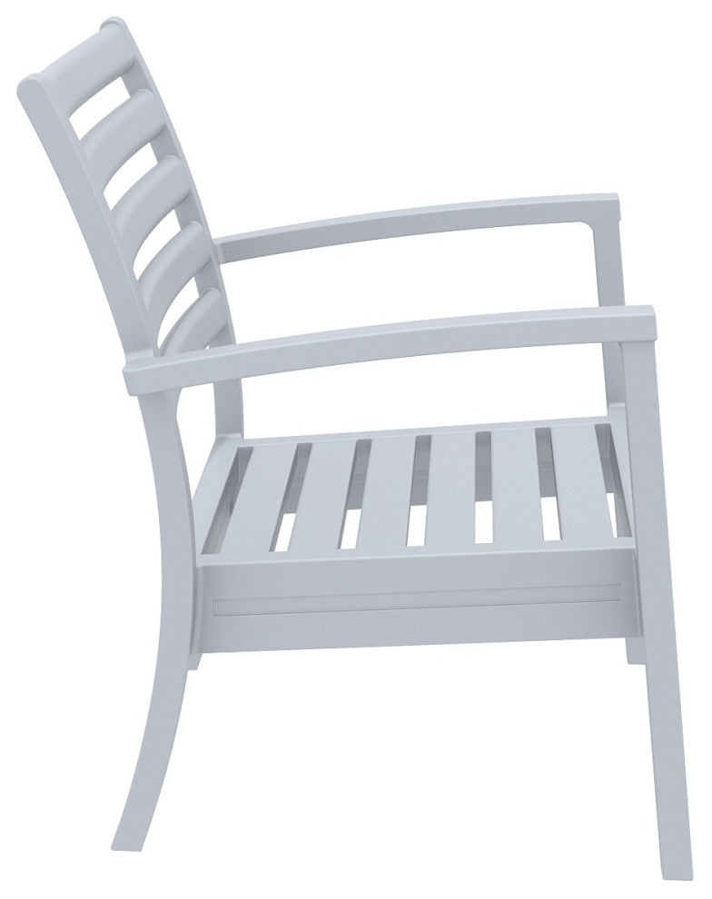 Compamia Artemis Club Armchair, Set of 2, Silver-Gray