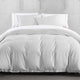 Hera Washed Linen Flange Duvet Cover Set, 3 Piece, Gray, King