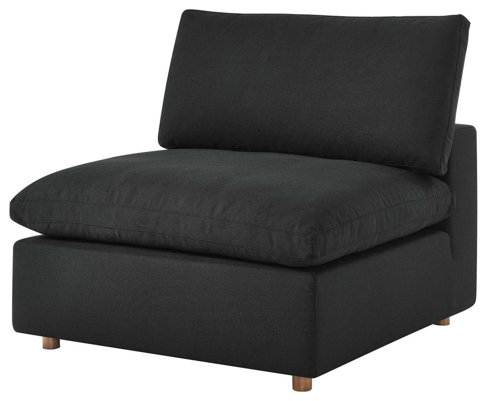 Modular Deep Sofa, Black, Fabric, Modern, Lounge Cafe Hotel Lobby Hospitality