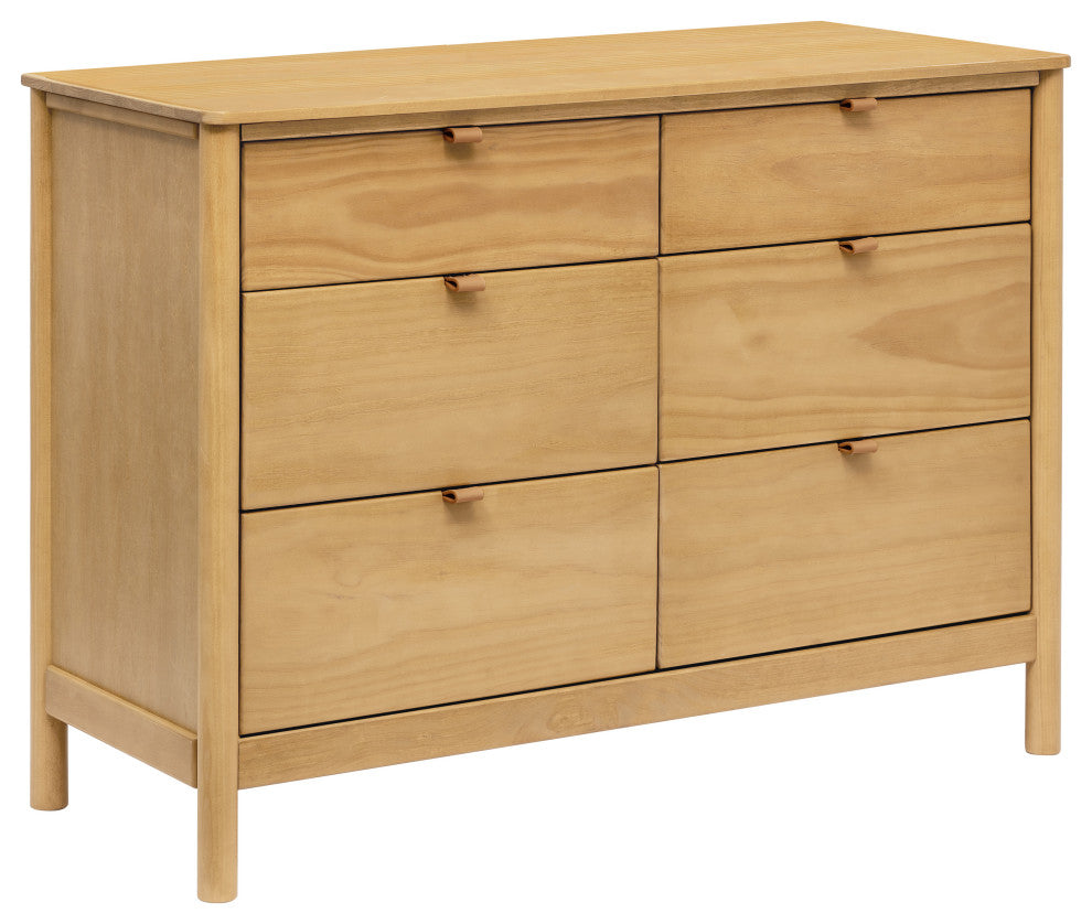 Bondi 6-Drawer Assembled Dresser, Honey