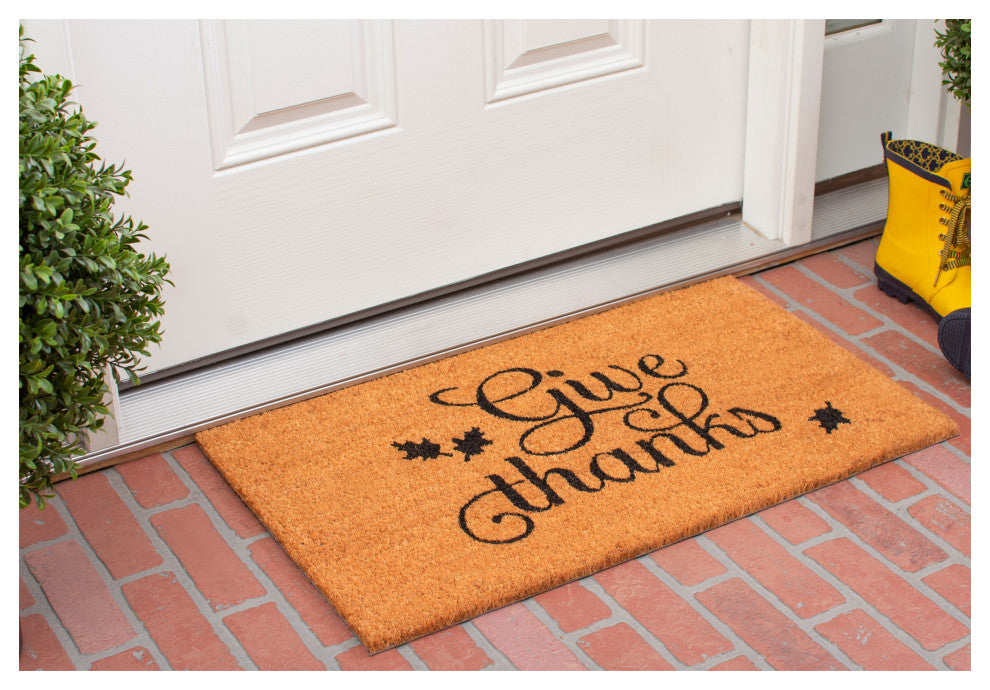 Give Thanks Doormat, 36"x72"