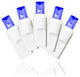 35 5Mm Blue LED Light String 4" Spacing On White Wire