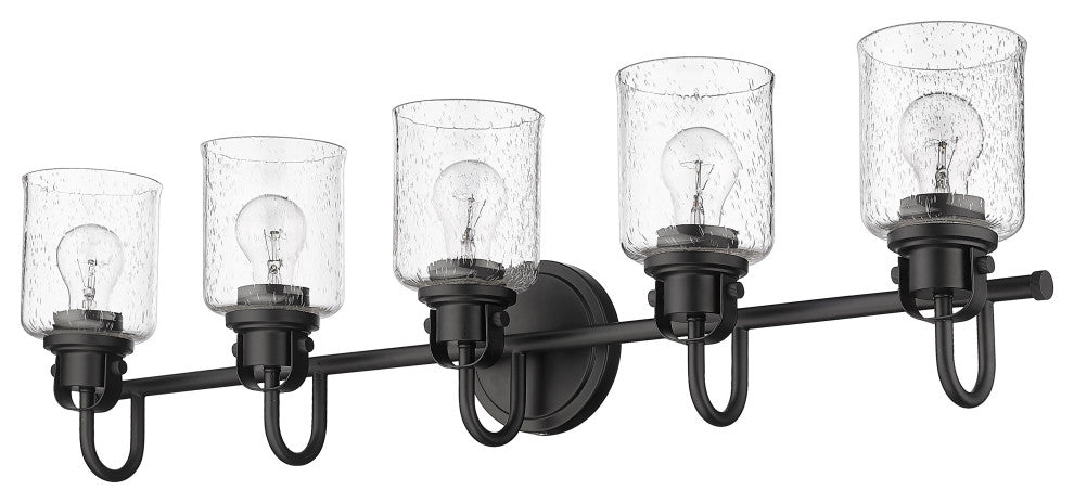 Zlite 340-5V-MB 5-Light Vanity, Clear Seeded