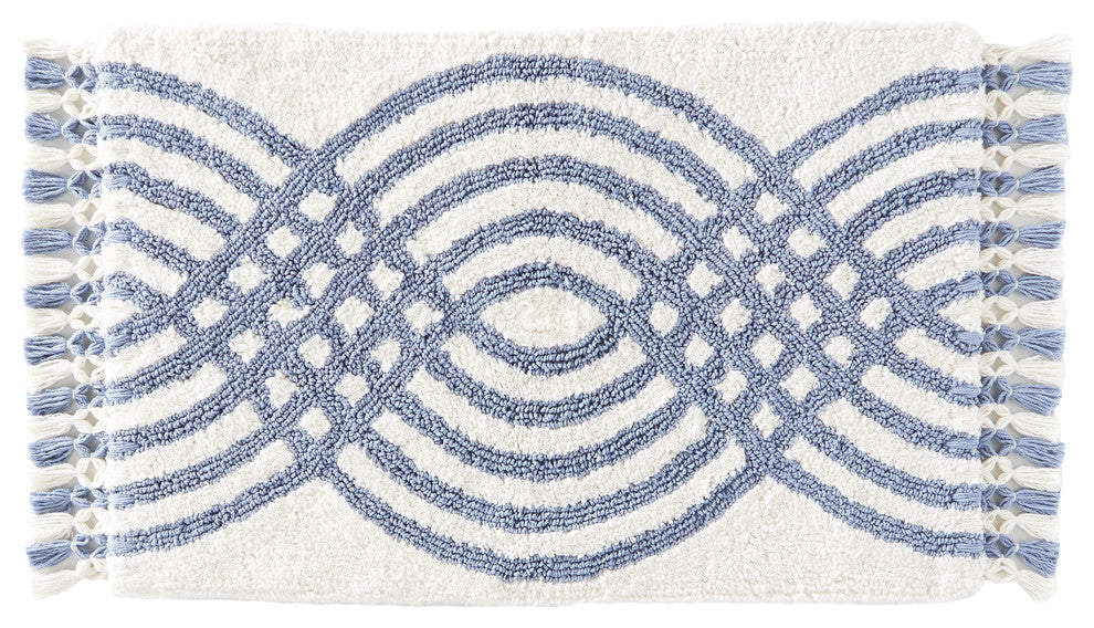 SKL Home Fringed Waves Rug, Blue