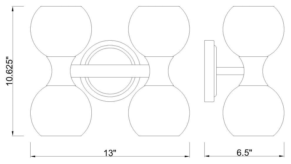 Z-LITE 4-Light Vanity, Matte Black