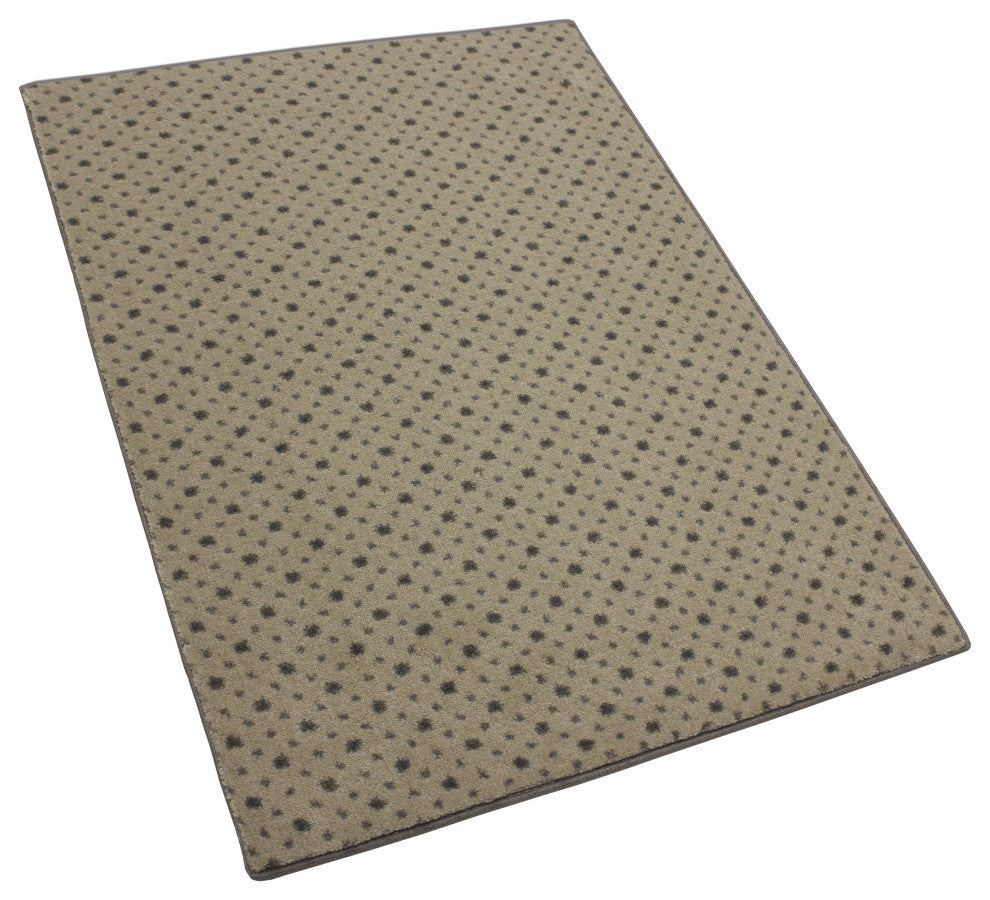 Dot Design 3/8" Thick Indoor Area Rug Carpet, Mink, 8x10