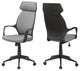 26"x25"x96" Gray Foam Polypropylene Microfiber High Back Office Chair