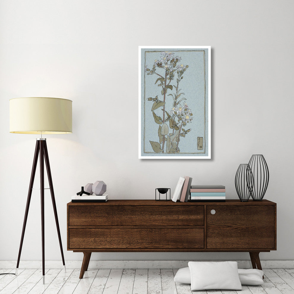 "Aster on Green Ground" Digital Paper Print by Hannah Borger Overbeck, 30"x46"