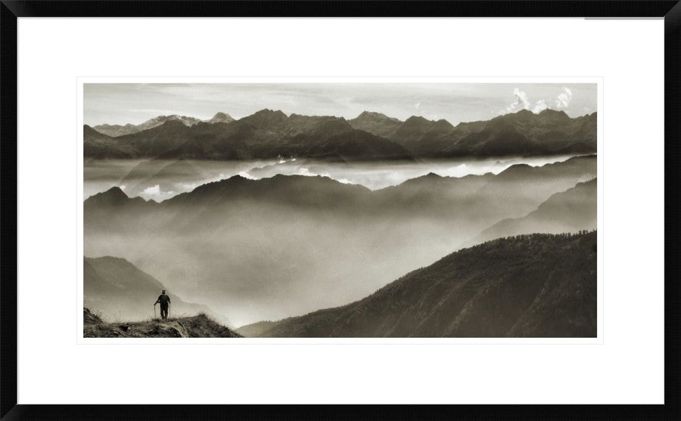 "Across My World" Framed Digital Print by Fulvio Ferrua, 32"x20"
