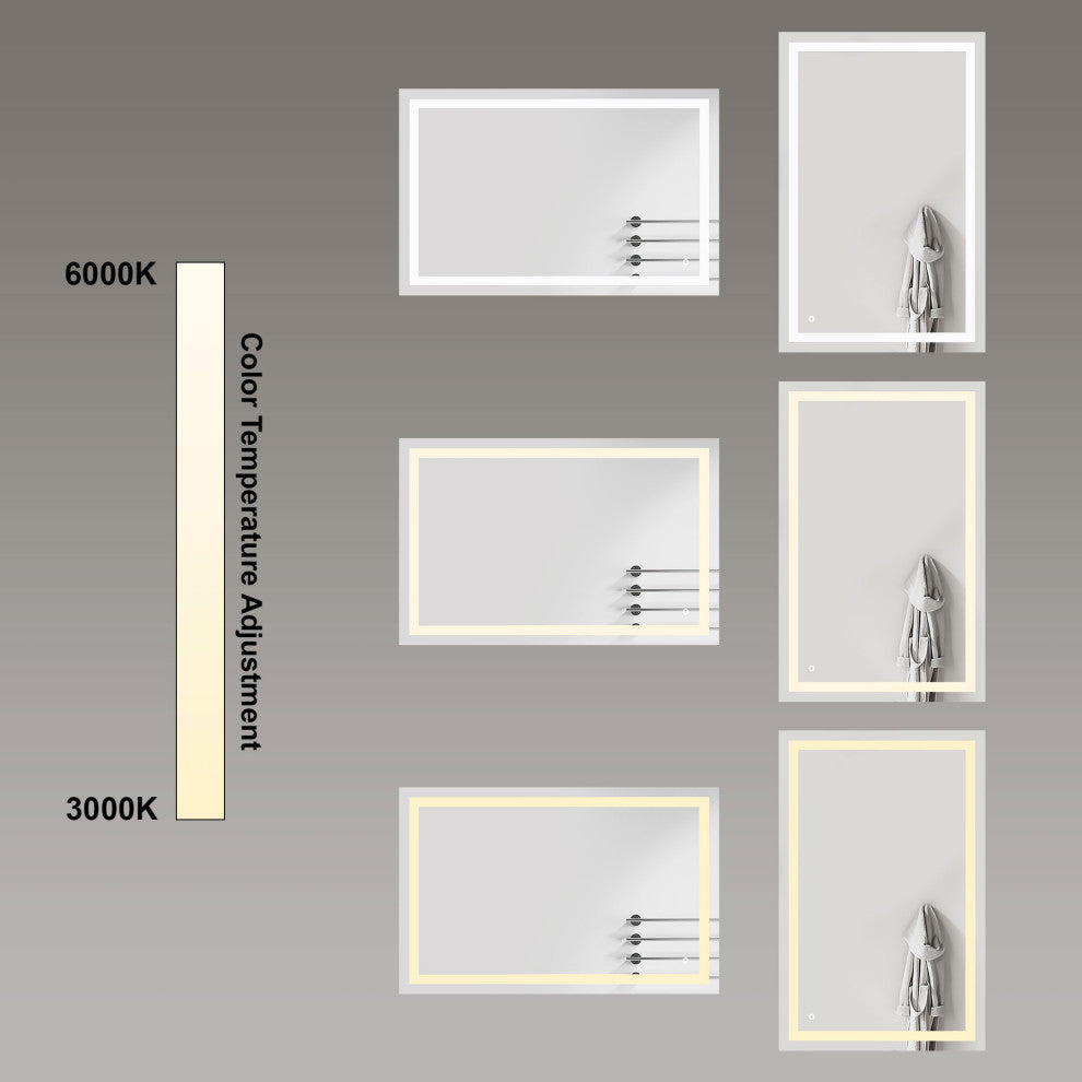 Ketti LED Mirror, 48x31 or 31x48