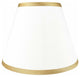 Hardback Faux Silk Coolie Lamp Shade, 5x9x7", Cream, Off White, Gold, Single