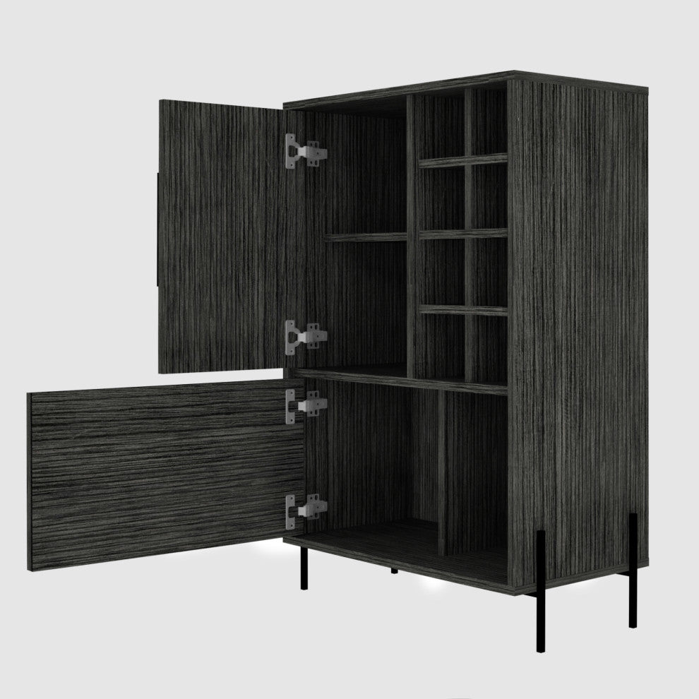 Page Bar Cabinet, Smokey Oak