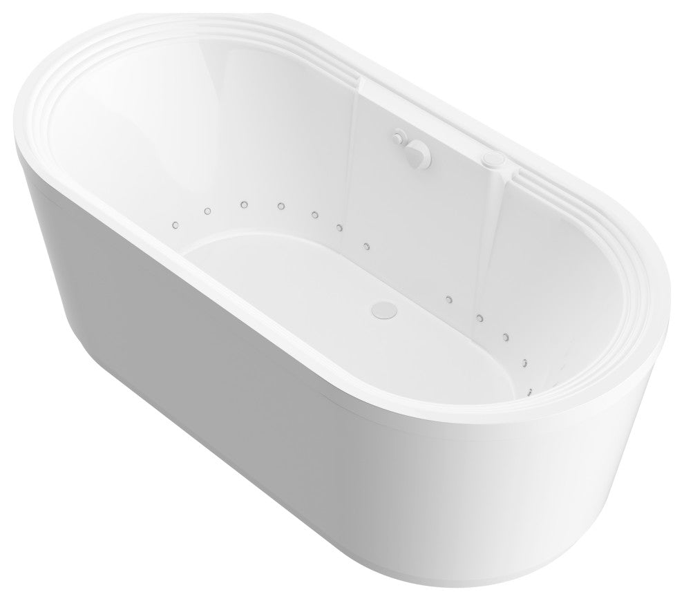Atlantis Whirlpools Royale 34 x 67 Oval Freestanding Air Jetted Bathtub