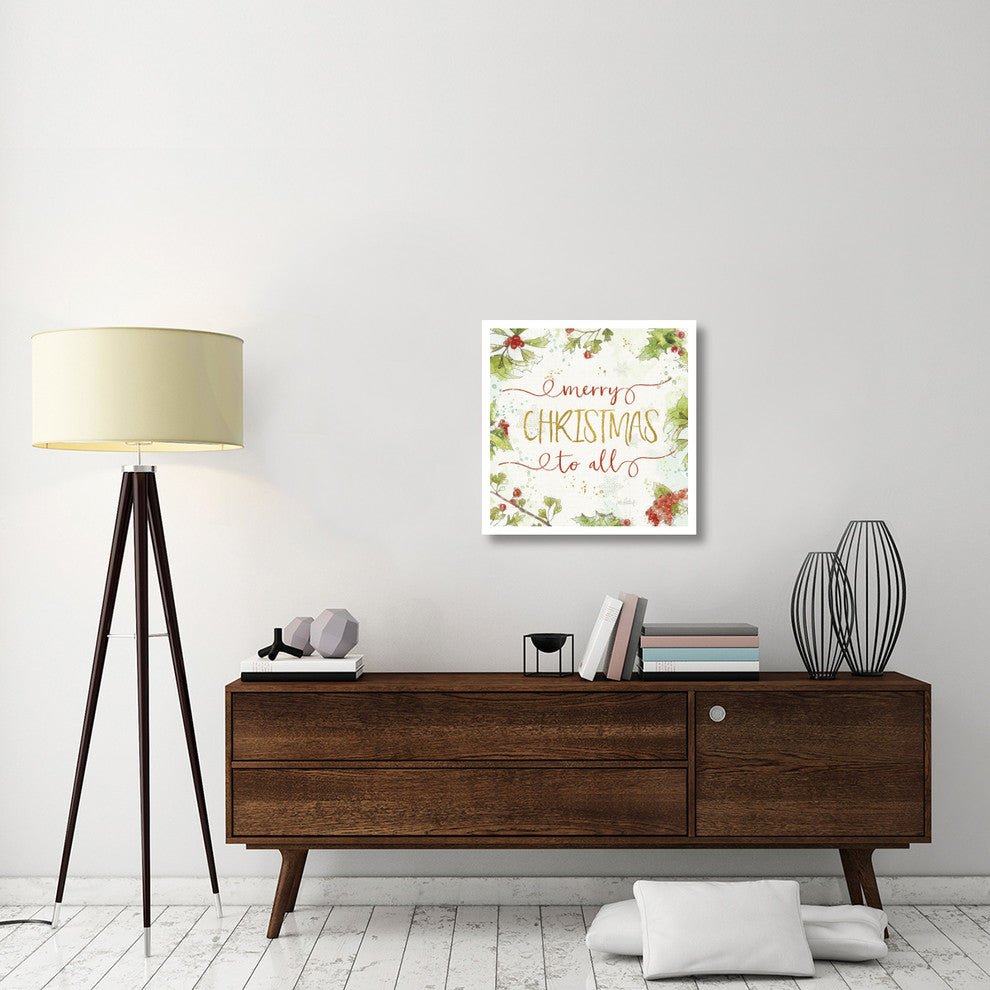 "Christmas Sentiments IV" Digital Paper Print by Katie Pertiet, 26"x26"