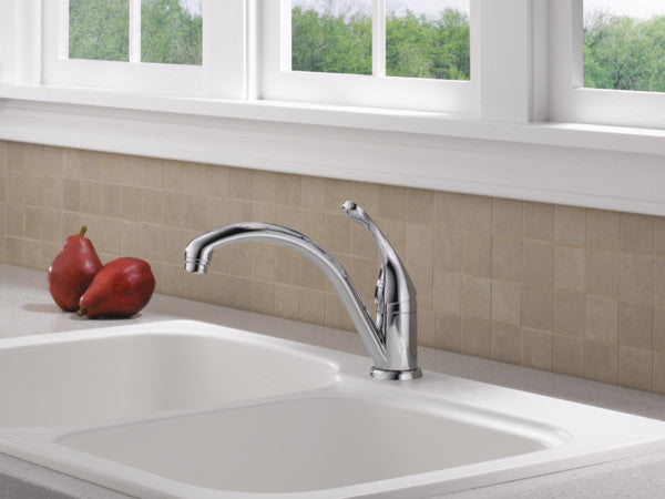 Delta Collins Single Handle Kitchen Faucet, Chrome, 141-DST