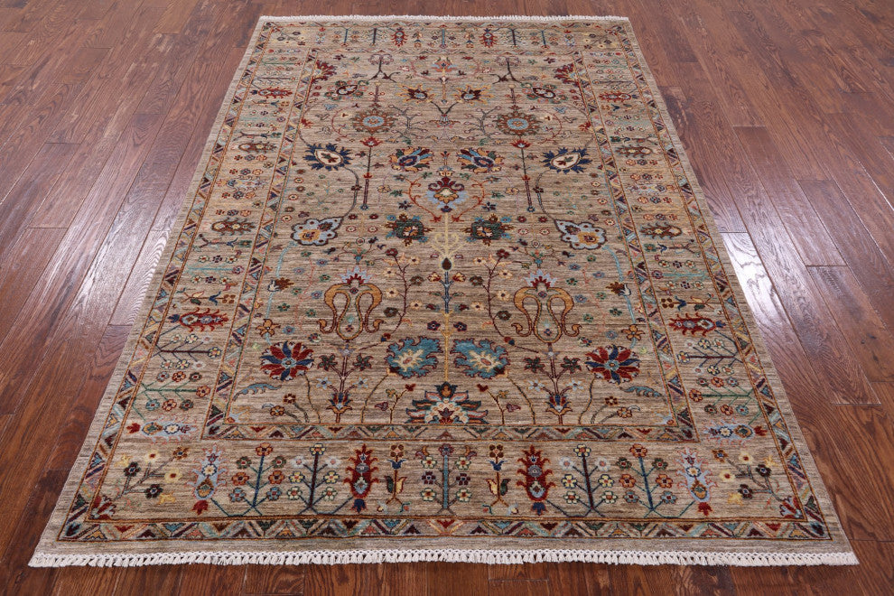 Persian Tabriz Handmade Wool Rug 5' 9" X 7' 11" - Q12780