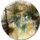 River And Trees Oil, Landscape Disc Metal Wall Art, 23"