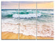 "Foaming Waves Splashing the Sand" Metal Wall Art, 3 Panels, 36"x28"