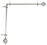 Walter Multi Angle Ceiling Rod 28-48", Satin Nickel, Two Sided
