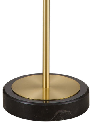 Rutland Floor Lamp - White/Brass