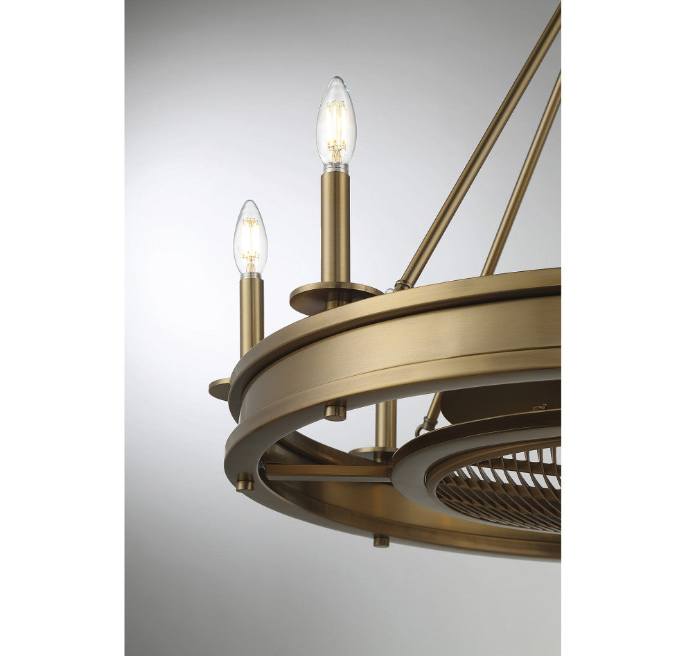 Savoy House 39-FD-124-322 LED Fan D Lier Warm Brass Finish
