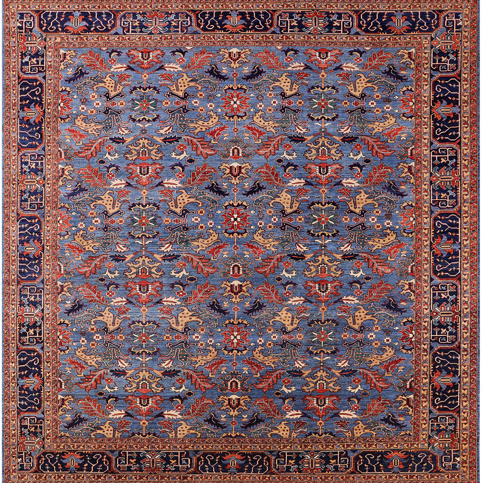 Ahgly Company Indoor Square Mid-Century Modern Area Rugs, 5' Square