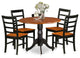 Dlpf5-Bch-W 5 Pc Kitchen Table Set -Dining Table And 4 Wooden Kitchen Chairs