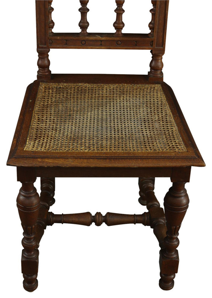 Consigned Ornate Chestnut Dining Chair - Renaissance Style