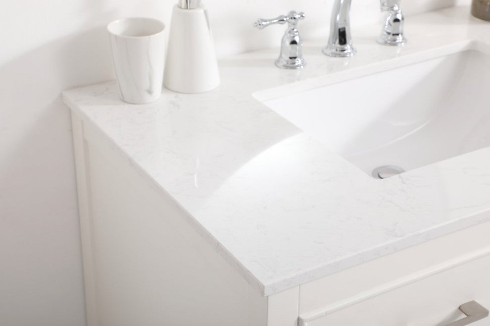 Home Living 36" Single Bathroom Vanity, White
