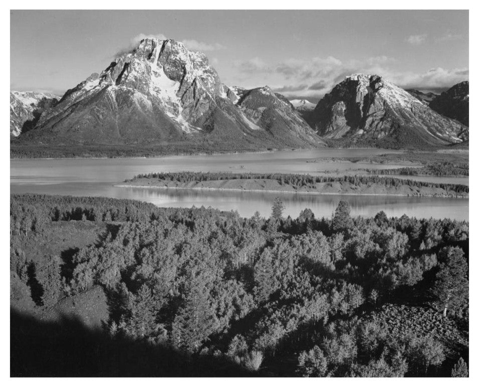 "View toward Mount Moran, Grand Teton National Park, 1941" Paper Art, 24"x20"