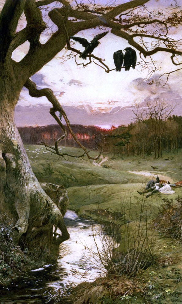 Edward Frederick Brewtnall Three Ravens, 18"x27" Wall Decal Print