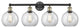 Athens 4-Light 35" Bath Vanity Light, Black Antique Brass, Clear