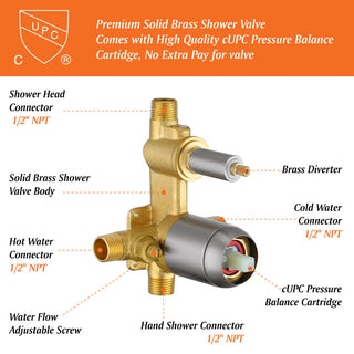 Single Handle Wall Mounted Waterfall Faucet With Handshower, Brushed Nickel