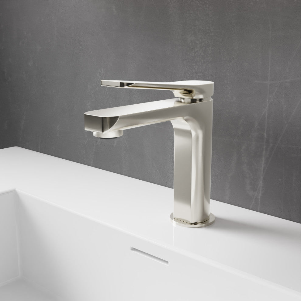 1-Handle Bathroom Faucet, Brushed Nickel